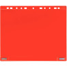 Lot de 5 pochettes perforées aimantées format A4 rouge