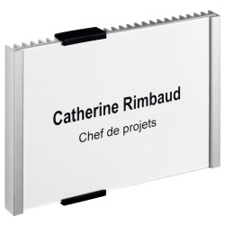 Plaque de porte INFO SIGN 149X105.5MM Argent Métallisé