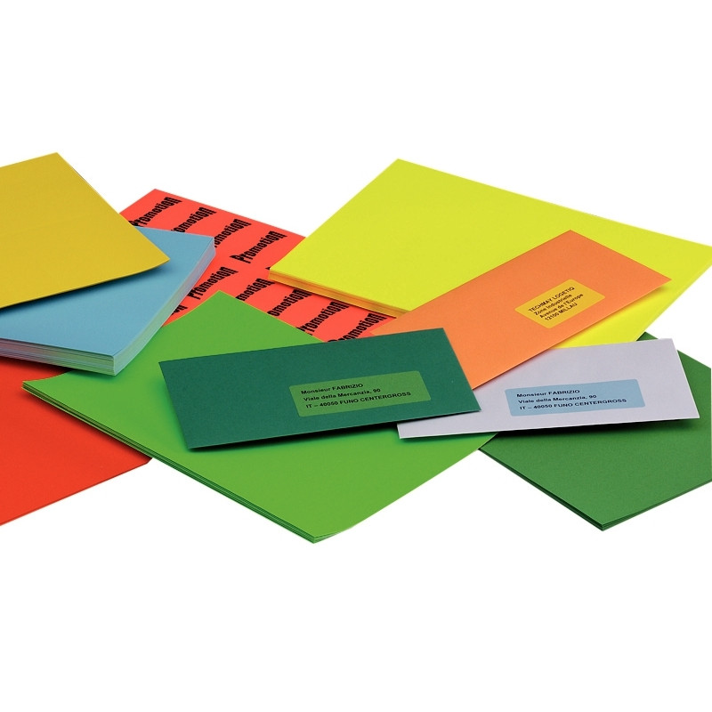 Boîte de 200 étiquettes couleur 148,5x210mm coloris rouge