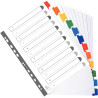 Jeu de 12 intercalaires en carte renforcés mylar, pour format A4