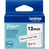 Recharge Brother BTAG noir sur transparent 12 mm