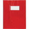 Protège-cahier PP opaque + étiquette, format A5, rouge