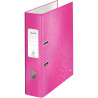 Classeur à levier 180° WOW pour format A4, dos 8 cm, rose