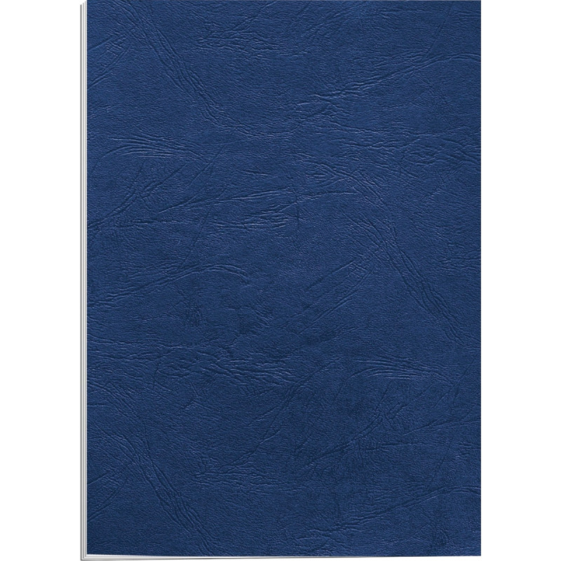Paquet de 100 couvertures grain cuir Delta 250g A4 bleu