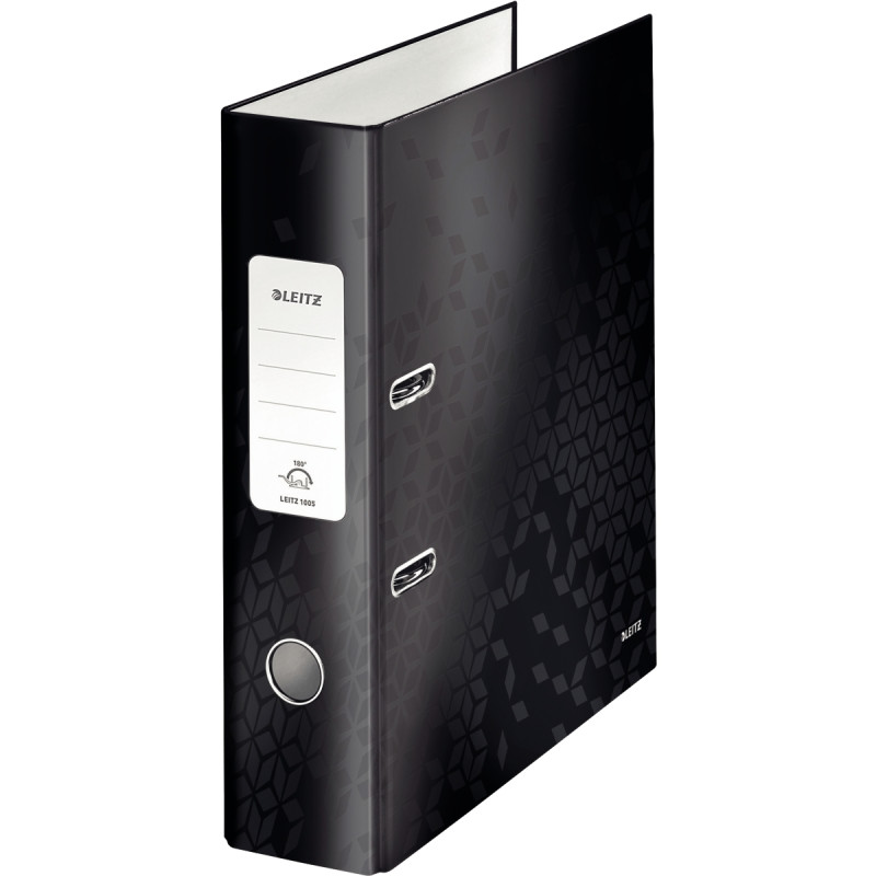 Classeur à levier 180° WOW pour format A4, dos 8 cm, noir