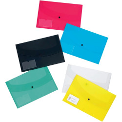 Pochette enveloppe PROPYGLASS en polypropylène pour format A4, coloris