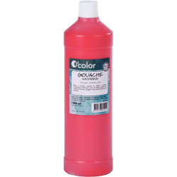 Flacon 1 L de gouache liquide économique O'COLOR coloris rouge vermill