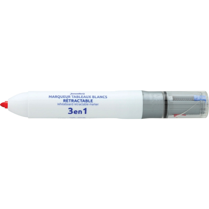 Marqueur tableau blanc 3en1 bleu, noir et rouge