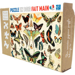 Puzzle en bois d'environ 100 pièces, les papillons