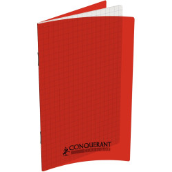 Carnet piqué 96 pages CONQUERANT, format 9x14 cm, quadrillé 5x5, couv