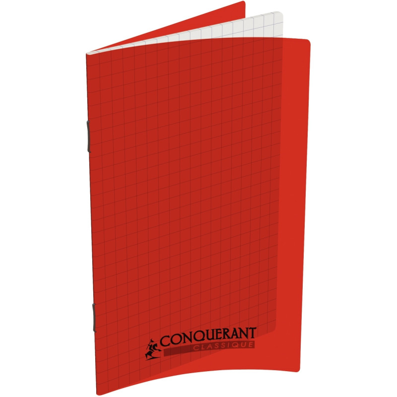 Carnet piqué 96 pages CONQUERANT, format 9x14 cm, quadrillé 5x5, couv