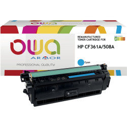 Toner laser compatible à la marque HP CF361A cyan