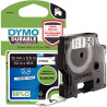 Recharge DYMO D1 12 mm x 5,5 m impression noire support blanc