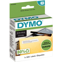 Boite de 1 rouleau de 500 étiquettes 19 x 51 mm multi-usage adhésif se