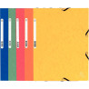 Paquet de 10 chemises 3 rabats à élastiques en carte lustrée 355g, col