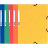 Chemise 3 rabats à élastiques en carte lustrée 355g, coloris assortis