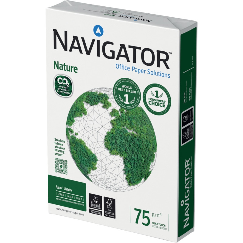 Ramette de 500 feuilles format A4 75g blanc NAVIGATOR