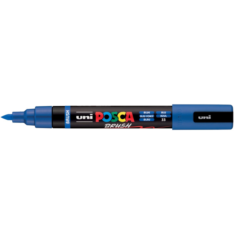 Marqueur Posca pointe moyenne Brush bleu foncé