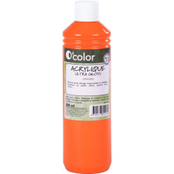 Flacon 500ml de peinture acrylique O'COLOR, orange