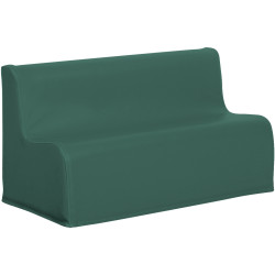 Canapé 2 places en PVC 17cm bleu