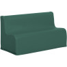 Canapé 2 places en PVC 17cm bleu