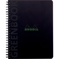 Cahier GREENBOOK couverture carte rigide, 160 pages perforées, format