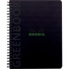 Cahier GREENBOOK couverture carte rigide, 160 pages perforées, format