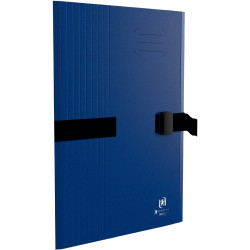 Chemise extensible BICOLOR RECYC+ avec clip et rabat, bleu