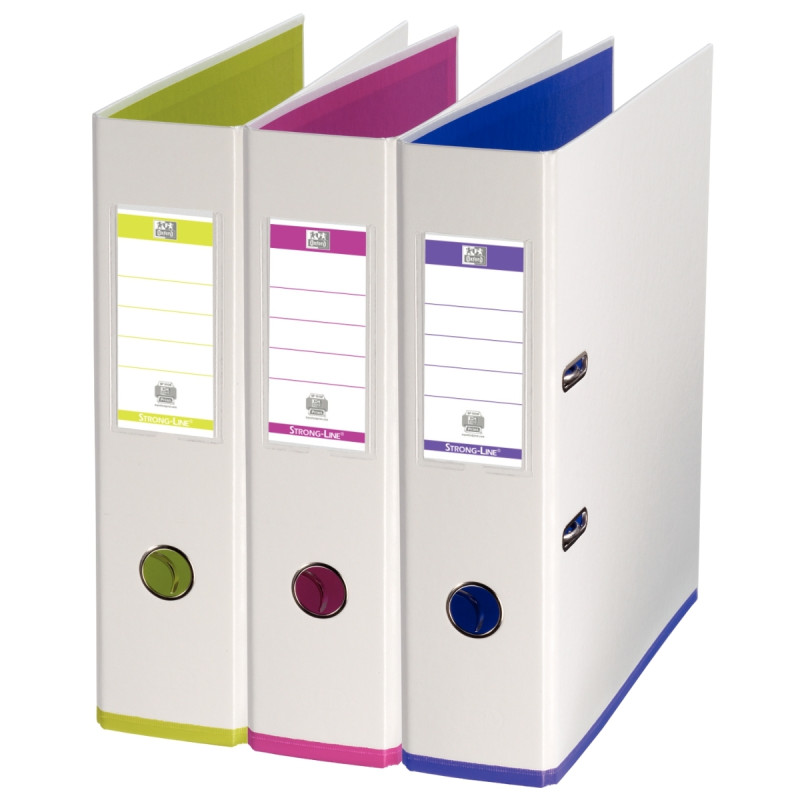Carton de 10 classeurs à levier MY COLOUR pour format A4, dos 8 cm, bl
