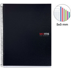 NOTEBOOK MIQUELRIUS format A4, 150 feuilles 70g, quadrillé 5x5, couver