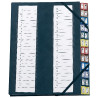 Trieur couverture plastifiée avec élastiques 24 compartiments coloris