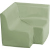 Chauffeuse d'angles 90 degrés 56x56x45 menthe