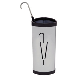 Porte parapluie métal gris acier