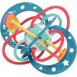 Balle hochet planète en plastique souple
