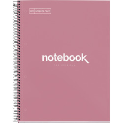 NOTEBOOK MIQUELRIUS format A4, 80 feuilles 90g, quadrillé 5x5, couvert