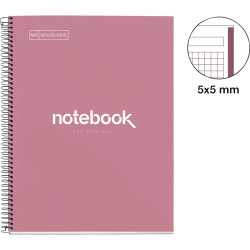 NOTEBOOK MIQUELRIUS format A4, 80 feuilles 90g, quadrillé 5x5, couvert
