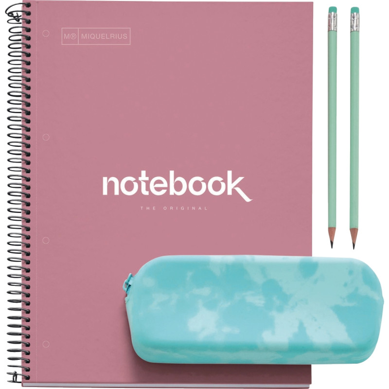 NOTEBOOK MIQUELRIUS format A4, 80 feuilles 90g, quadrillé 5x5, couvert