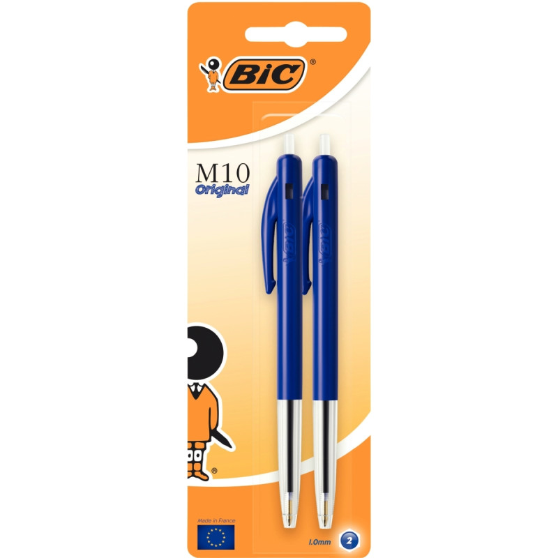 Blister de 2 stylos bille M10 bleus