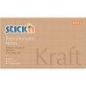Lot de 12 blocs repositionnables 76 x 127 mm kraft