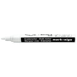Marqueur craie pointe ogive 2-4mm blanc