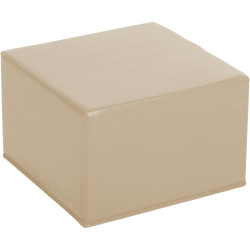 Pouf carré en PVC 40x40x25cm beige