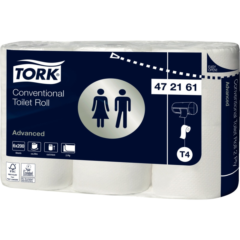Lot de 6 rouleaux papier hygiènique Advanced 2 plis