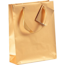 Lot de 5 sacs cadeau 17x6x22cm coloris or