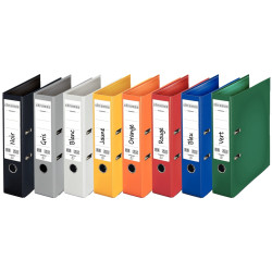 Carton de 10 classeurs à levier CHROMOS+ pour format A4, dos 8 cm, cou
