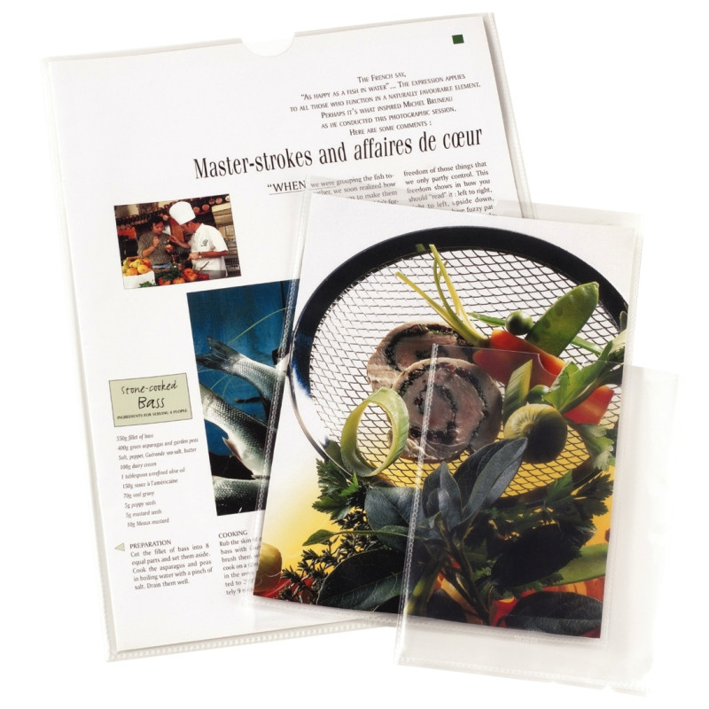Boîte de 100 étuis en polypropylène 12/100ème pour format A4