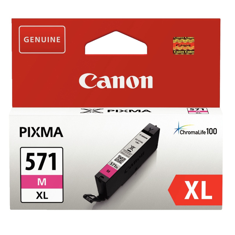Canon 571XL cartouche jet d'encre magenta haute capacité authentique (