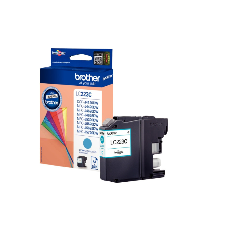Brother CERF-VOLANT cartouche jet d'encre cyan authentique (LC223C)