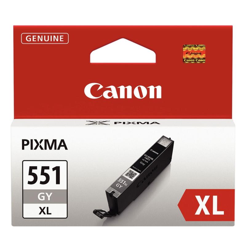 Canon 551XL cartouche jet d'encre gris haute capacité authentique (CLI
