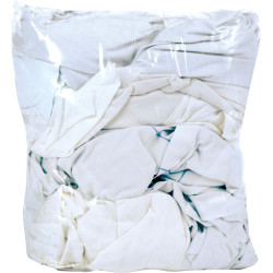 Paquet 1kg de chiffons textiles blanc