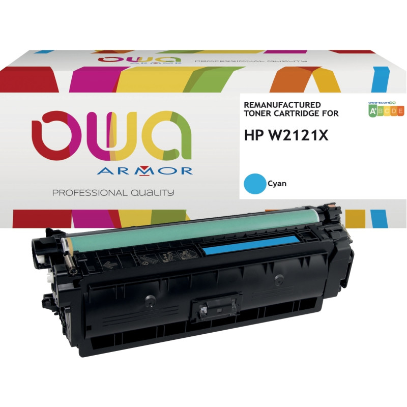 OWA toner laser remanufacturé cyan haute capacité compatible HP 212X (